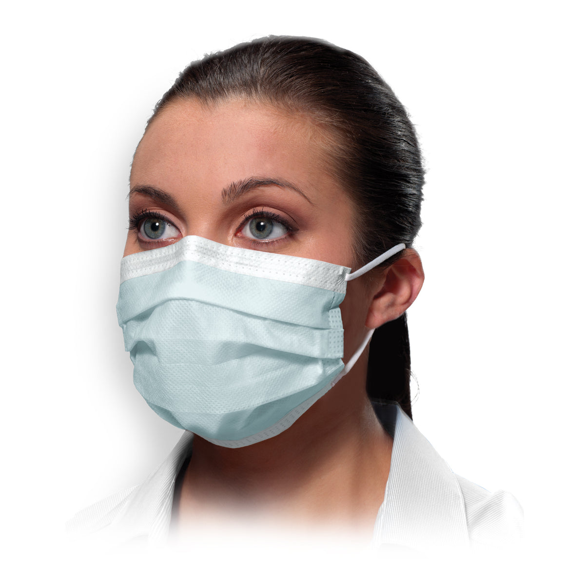 Crosstex Isofluid Fogfree® Earloop Mask: ASTM Level 1 Mask, Latex Free (LF), Blue, 40/bx, 10 bx/ctn