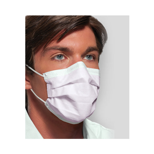 Crosstex Isofluid® Plus Earloop Mask: ASTM Level 1 Mask, Latex Free (LF), Blue, 50/bx, 10 bx/ctn