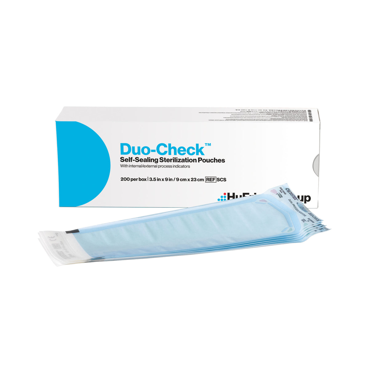 Crosstex Duo-check® Sterilization Pouches, 5¼" x 10", 200/bx, 10 bx/cs