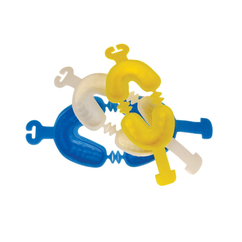 Crosstex International YFTHS Crosstex Zap™ Dual Arch Fluoride Gel Trays: Fluroide Gel Tray, Small, Yellow, Hinged, 50/bx