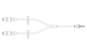 BD Carefusion Infusion Disposables: Extension Set, Pressure Rated, Minibore, Purple Striped, (2) Removable MaxPlus Clear Needle-Free Connectors, (2) Slide Clamps, Spin Male Luer Lock, Not Made with DEHP, 8.375" Length, 1.1ml PV, Sterile, 50/cs
