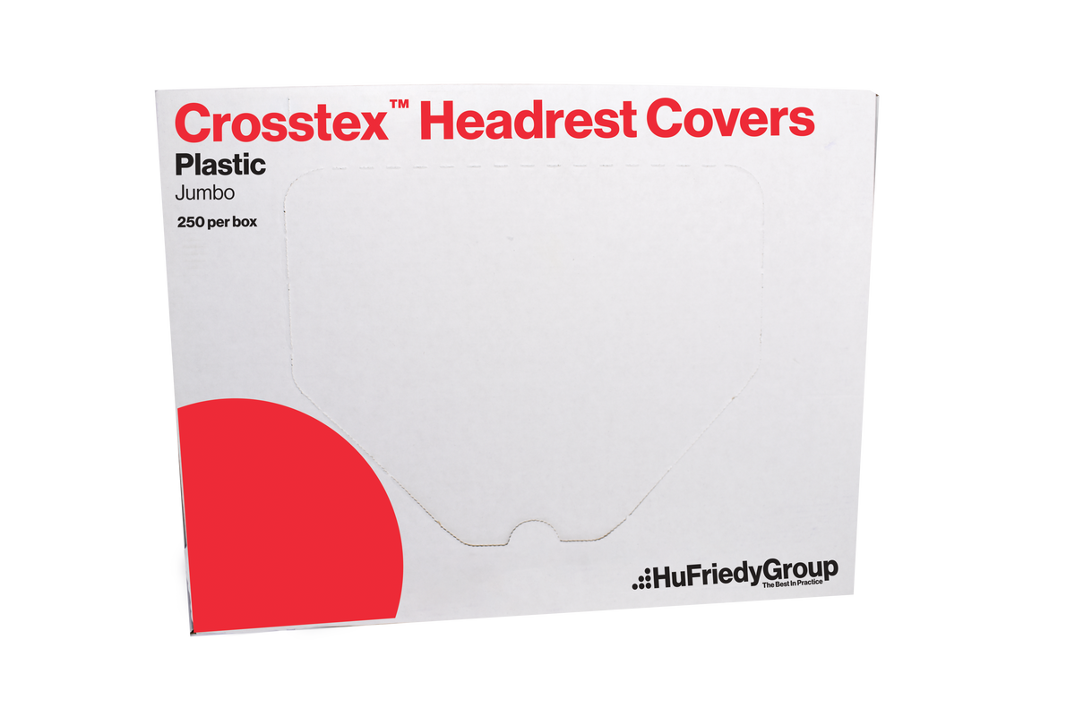 Crosstex Headrest Cover - Plastic, Regular, 9½" x 11", Clear, 250/bx, 4 bx/cs (72 cs/plt)