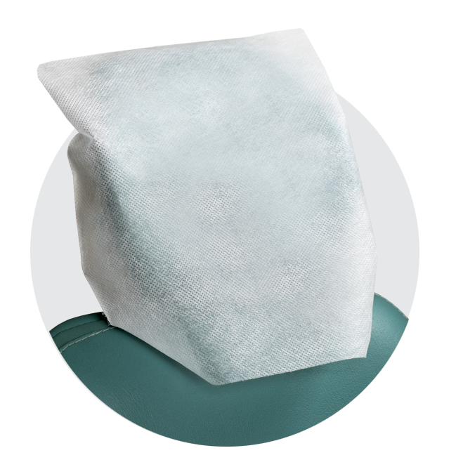 Crosstex Headrest Covers - Non Woven, Standard, 10" x 10", Blue, 500/cs