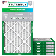 Filterbuy KSG-FIL-1058 MERV 8 Pleated Air Filter, 16 x 25 x 1 in, 6 Pack