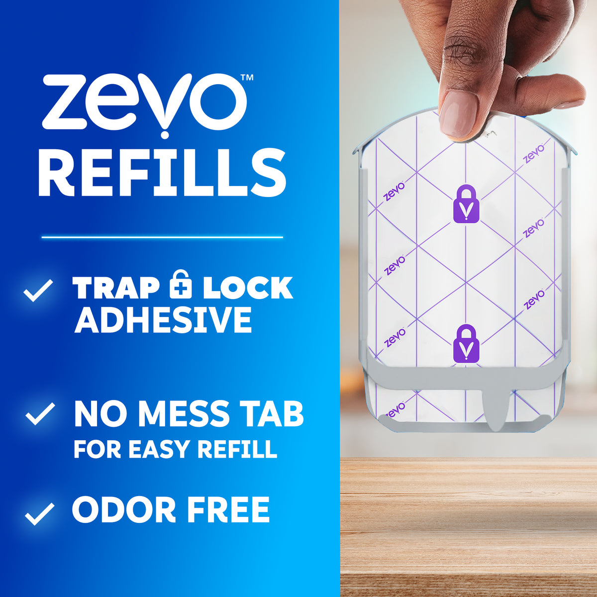 Zevo KSG-ZEV-1044 Flying Insect Trap Refill Cartridges, 4 Count