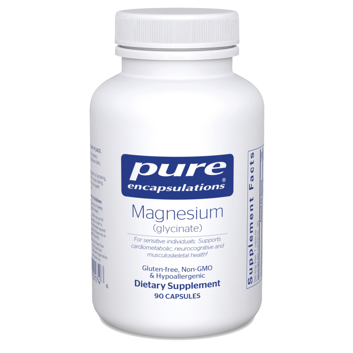 Pure Encapsulations KSG-PUR-1007 Magnesium (Glycinate), 120 mg, 90 Capsules