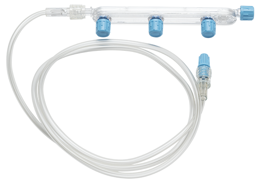 BD Carefusion Infusion Disposables: Extension Set, (3) Port Manifolde, Spin Male Luer Lock, Not Made with DEHP, 44" Length, 7ml PV, Sterile, 50/cs
