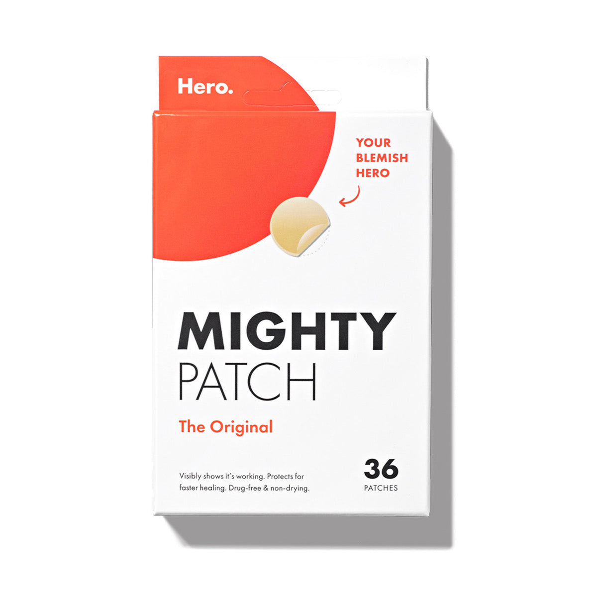 Hero Cosmetics MP001 Mighty Patch Original Hydrocolloid Pimple Patches, 36 Count