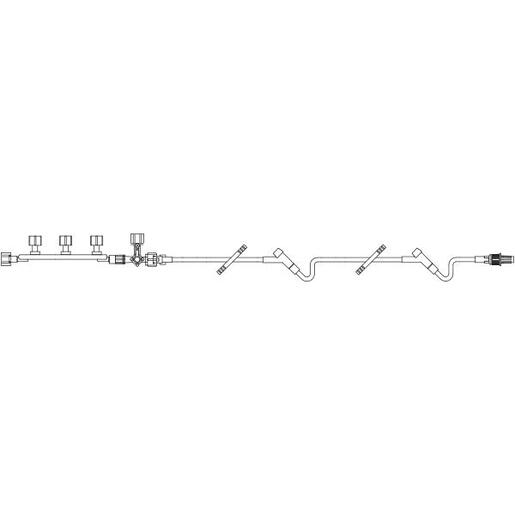 3-Port Manifold with Check Valves, 4-Way Stopcock Extension Set, 2 INTERLINK Injection Sites, 41" (103 cm)