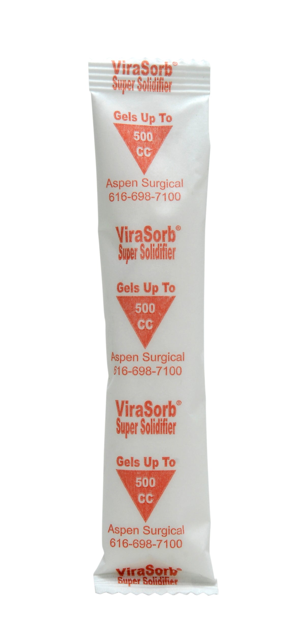 Aspen Surgical 1005 Aspen Virasorb® Solidifier, Pouch, Solidifies up to 500cc, Non-Sterile, 100 pch/bx, 2 bx/cs