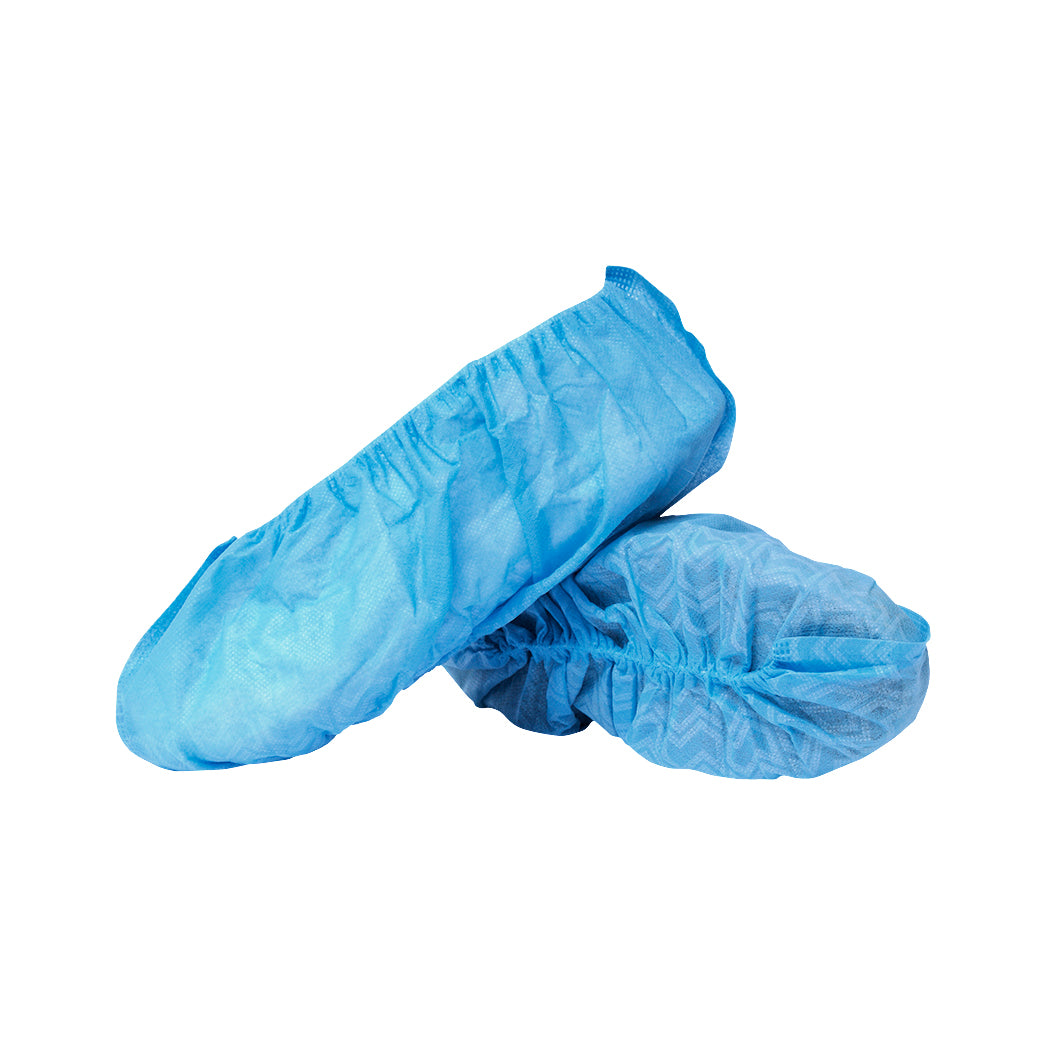 Aspen Surgical SHS-0202-CF Footwear: Shoe Cover, Wave, Universal, Blue, Flat Packed, Anti-Skid, Non-Sterile, 100/bg, 6 bgs/cs