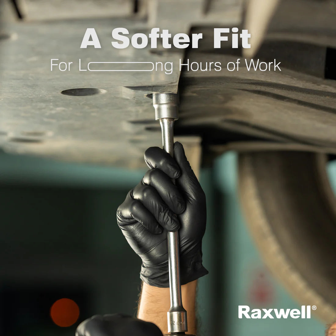 Raxwell RX Pro Black Nitrile Disposable Exam Gloves (4.5-mil) Case of 10 boxes