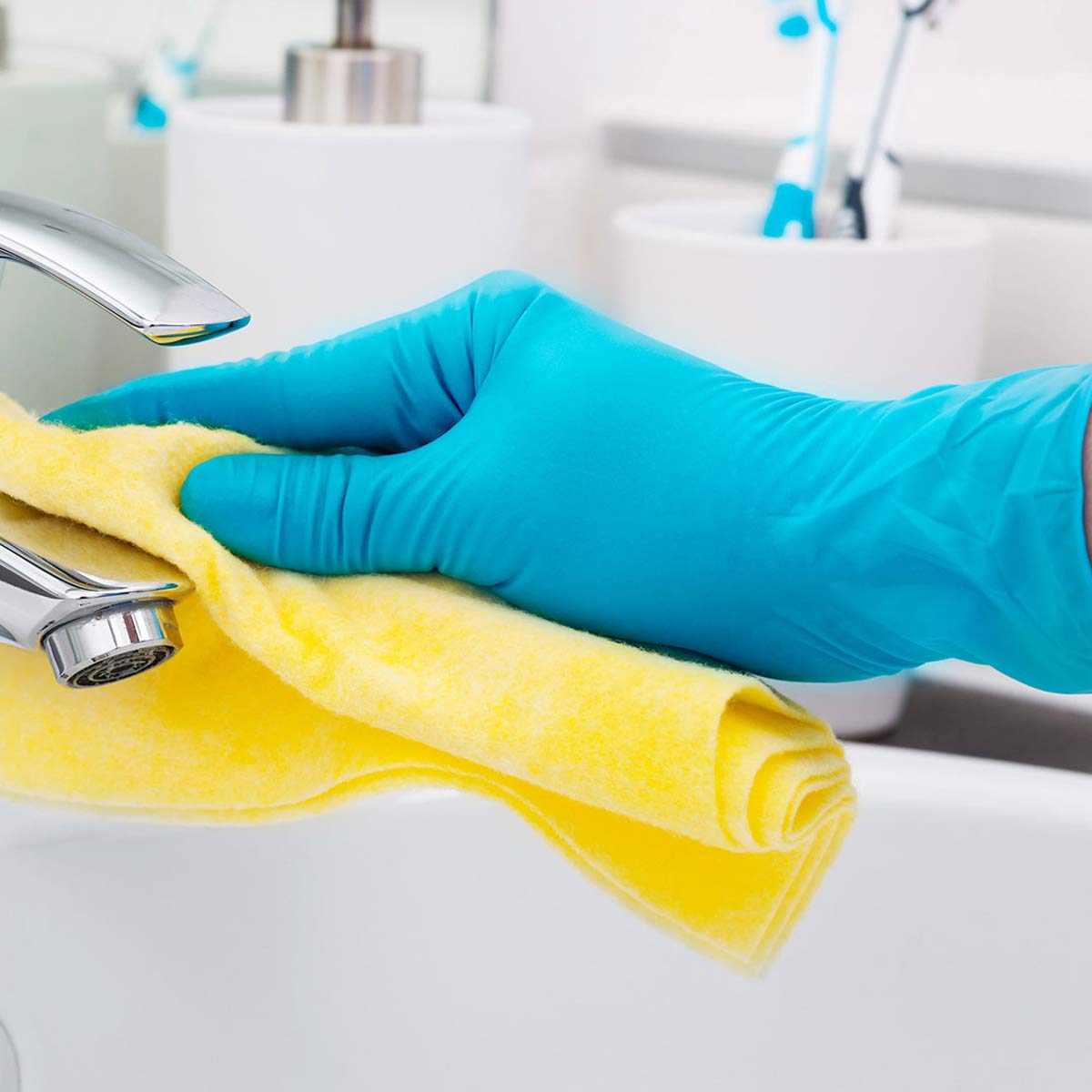 Synguard Blue Nitrile Exam Gloves - Latex-Free & Powder-Free - NGPF700 (4-mil) Case of 10 boxes