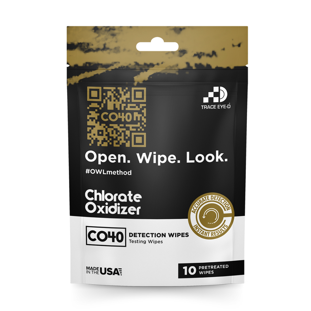Trace Eye-D CO40 Chlorate Oxidizer Explosive Detection Wipes
