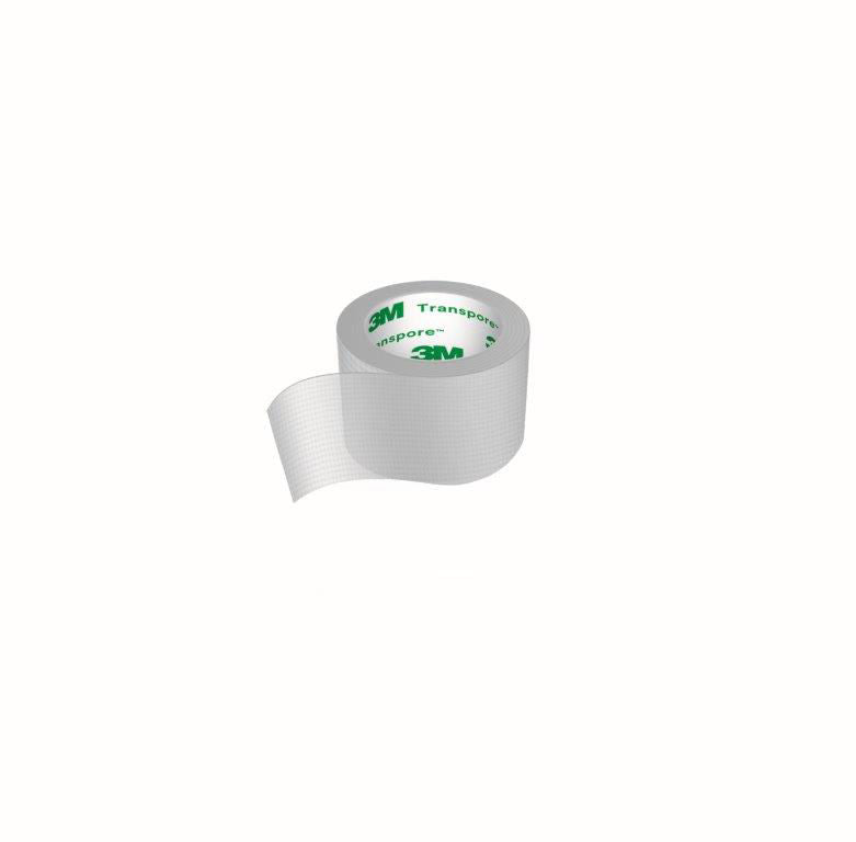 3M™ Transpore™ Surgical Tape, 1527-0, 1/2 in X 10 yd, 24 Roll/Carton, 10 Carton/Case
