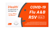 iHealth 4-in-1 RSV + Flu A/B + COVID Home Test (4 Tests / Kit) Case of 72 kits