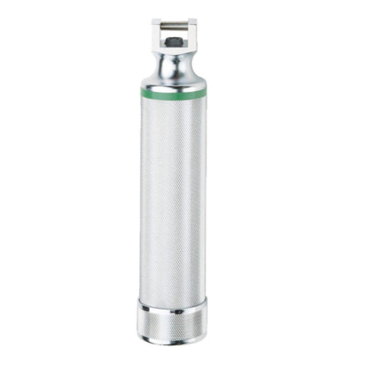 2.5V Halogen HPX Power Handle for Green Standard (ISO 7376) Fiber-Optic Laryngoscopes, Medium Size; 2 Alkaline C Batteries