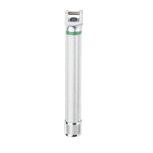 2.5V Halogen HPX Power Handle for Green Standard (ISO 7376) Fiber-Optic Laryngoscopes, Small Size; 2 Alkaline AA Batteries