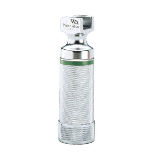 2.5V Halogen HPX Power Handle for Green Standard (ISO 7376) Fiber-Optic Laryngoscopes, Stubby Size; 2 Alkaline AA Batteries