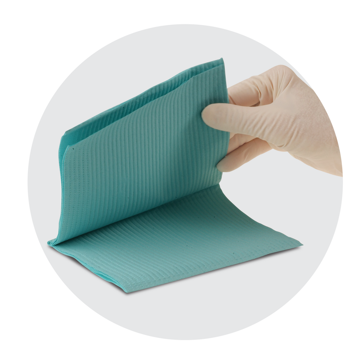 Crosstex Polyback™ 3 Ply Towels, 3-Ply Paper, Poly, 19" x 13", Green, 500/cs (65 cs/plt)