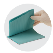 Crosstex Polyback™ 3 Ply Towels, 3-Ply Paper, Poly, 19" x 13", Green, 500/cs (65 cs/plt)