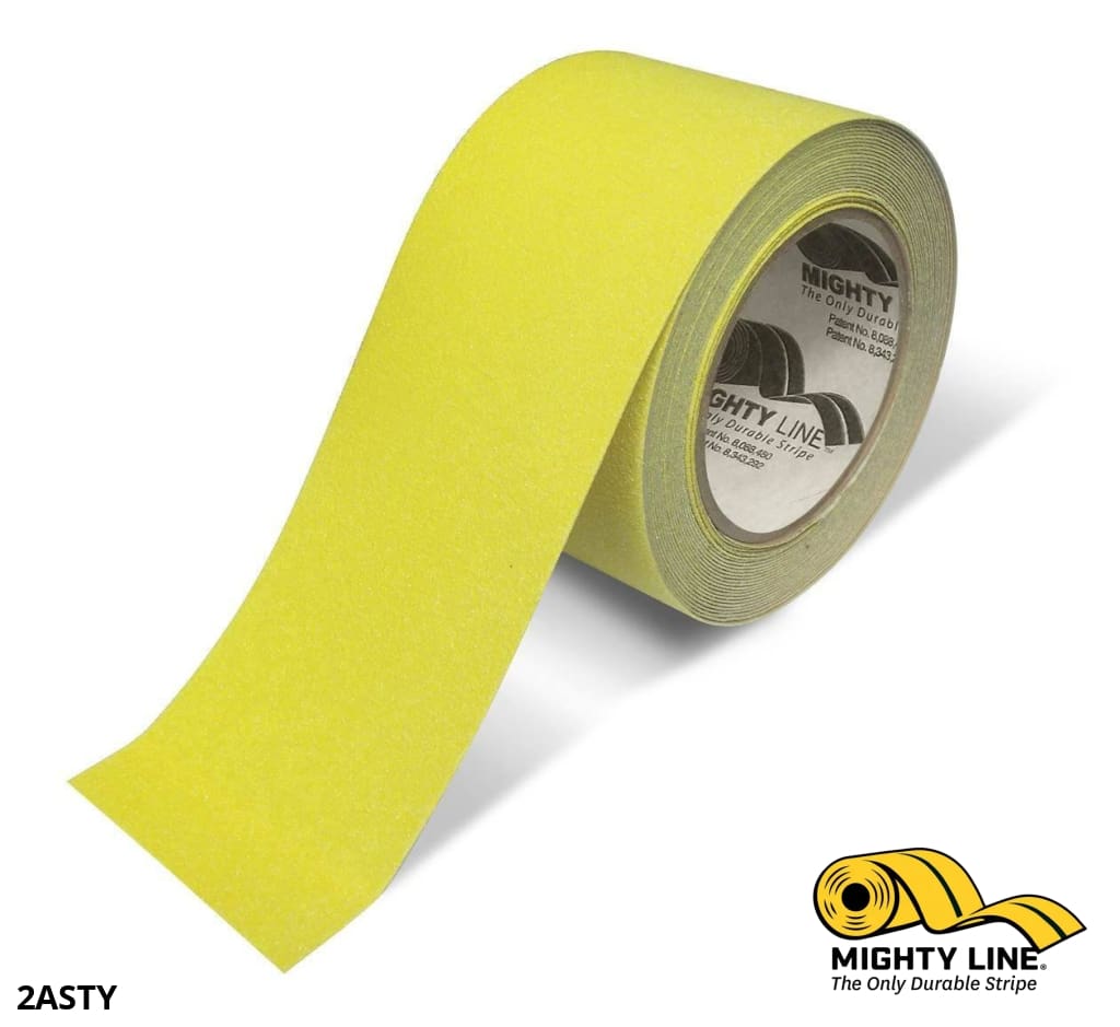 Mighty Line 2 in Yellow AntiSlip Safety Floor Tape, 60 ft Roll