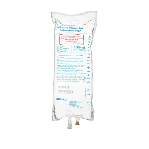 Sterile Water for Injection USP, 250 mL / 24 per case (B.Braun L8502)