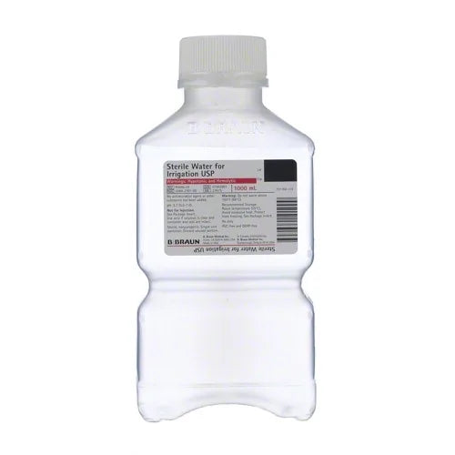 Sterile Water Irrigation, USP, 1000 mL 16/CS (B.Braun R5000-01)