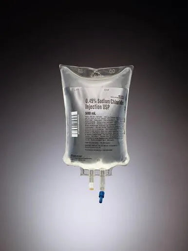 Sodium Chloride 0.45% IV Solution 500 mL (24/CS) (Baxter 2B1313Q)