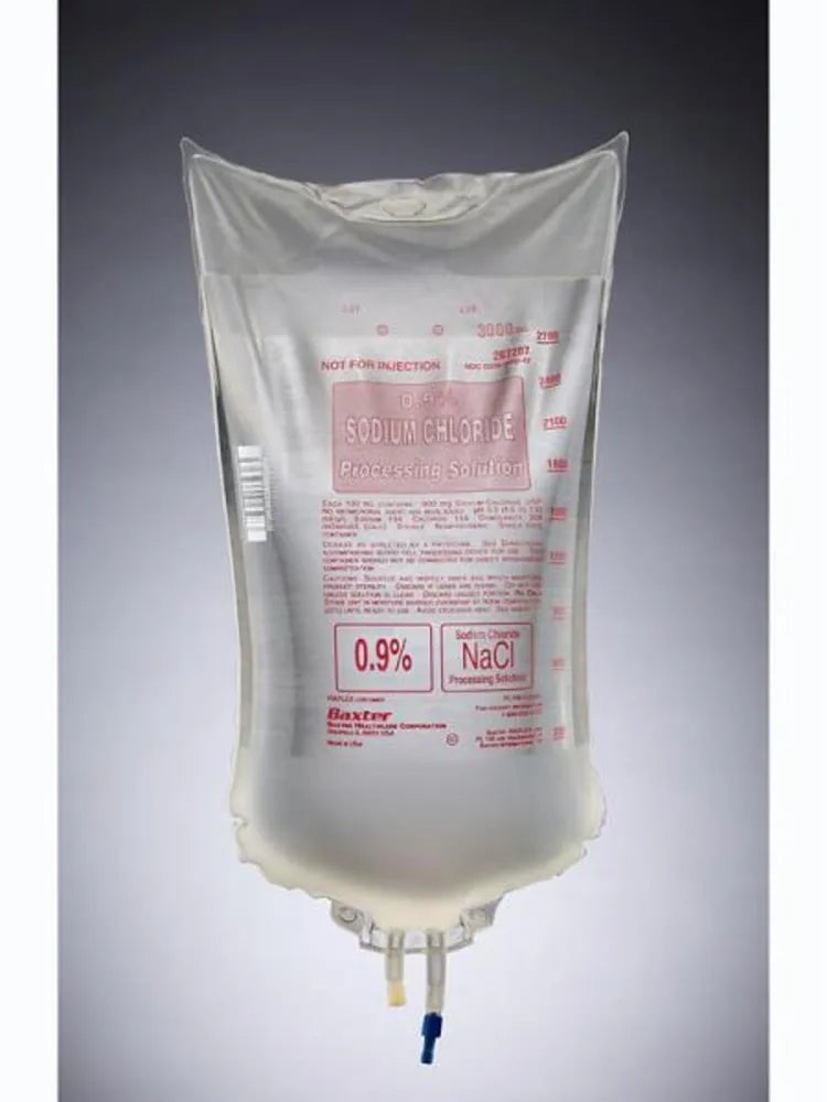 0.9% SOD CHL PROCESSING SOL, 3 000 ML FLEXIBLE CONT (Baxter 2B7207)