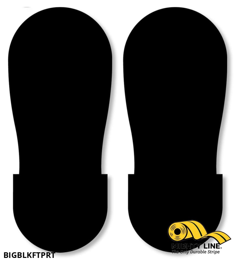 Mighty Line BLACK BIG Footprint, Pack of 50, Floor Marking