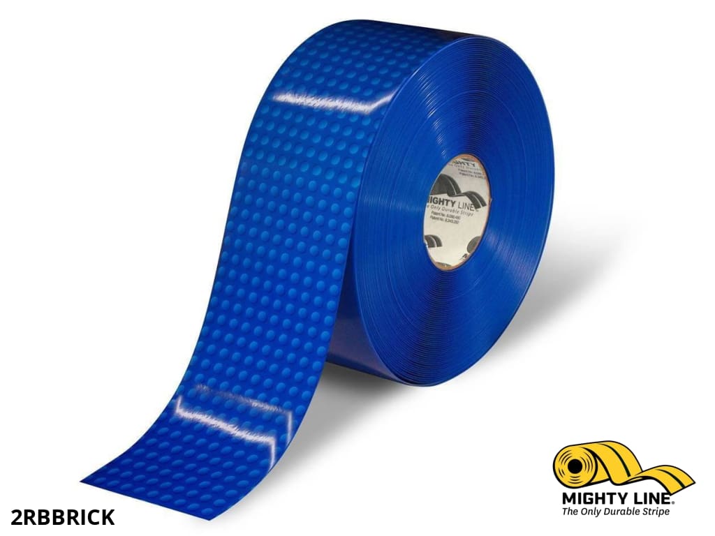 Mighty Line 2 in Blue Brick Floor Tape, 100 ft roll