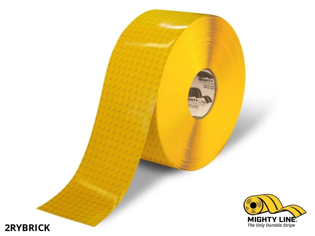 Mighty Line 2 in Yellow Brick Floor Tape, 100 ft roll