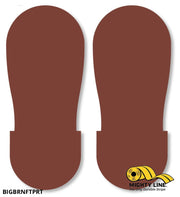 Mighty Line BROWN BIG Footprint, Pack of 50, Floor Marking