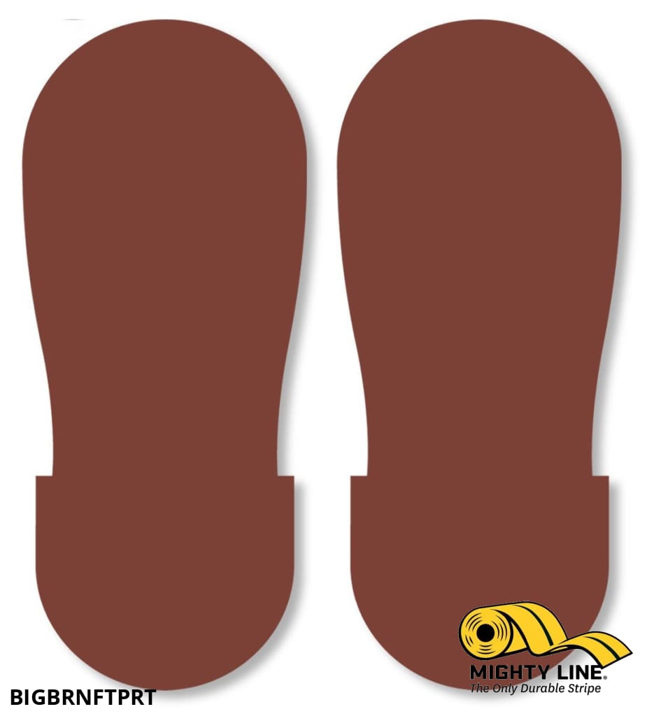 Mighty Line BROWN BIG Footprint, Pack of 50, Floor Marking