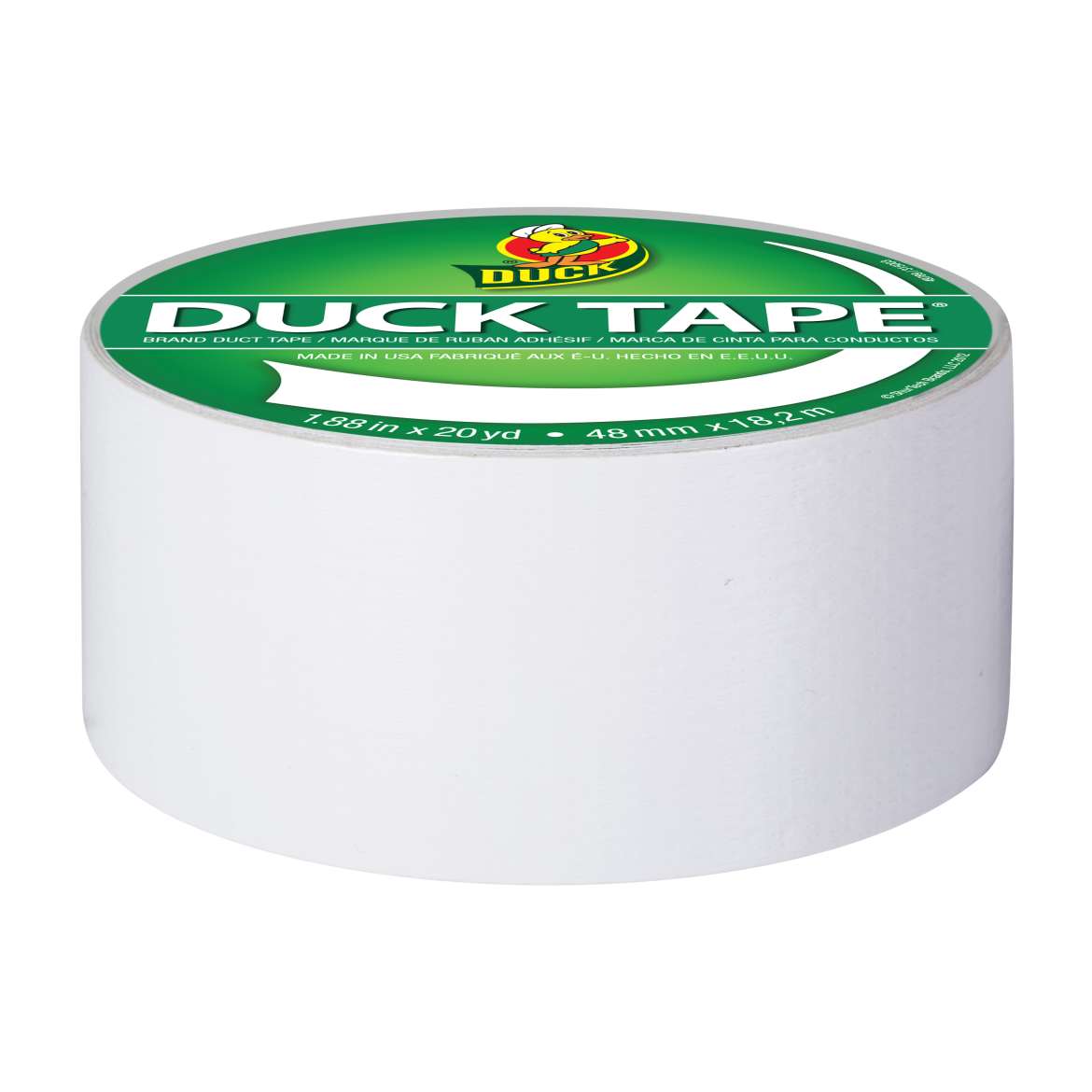 Duck 1265015 Color Duct Tape, White, 1.88 in x 20 yd