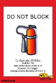 Mighty Line 24 in x 36 in Do Not Block Fire Extinguisher