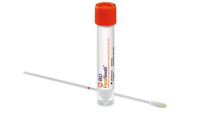 BD 220258 Specimen Collection & Transport System: FecalSwab™ Collection Tube, 2 ml, Cary-Blair Medium, Screw Cap, (1) Regular Flocked Swab, 50/pk