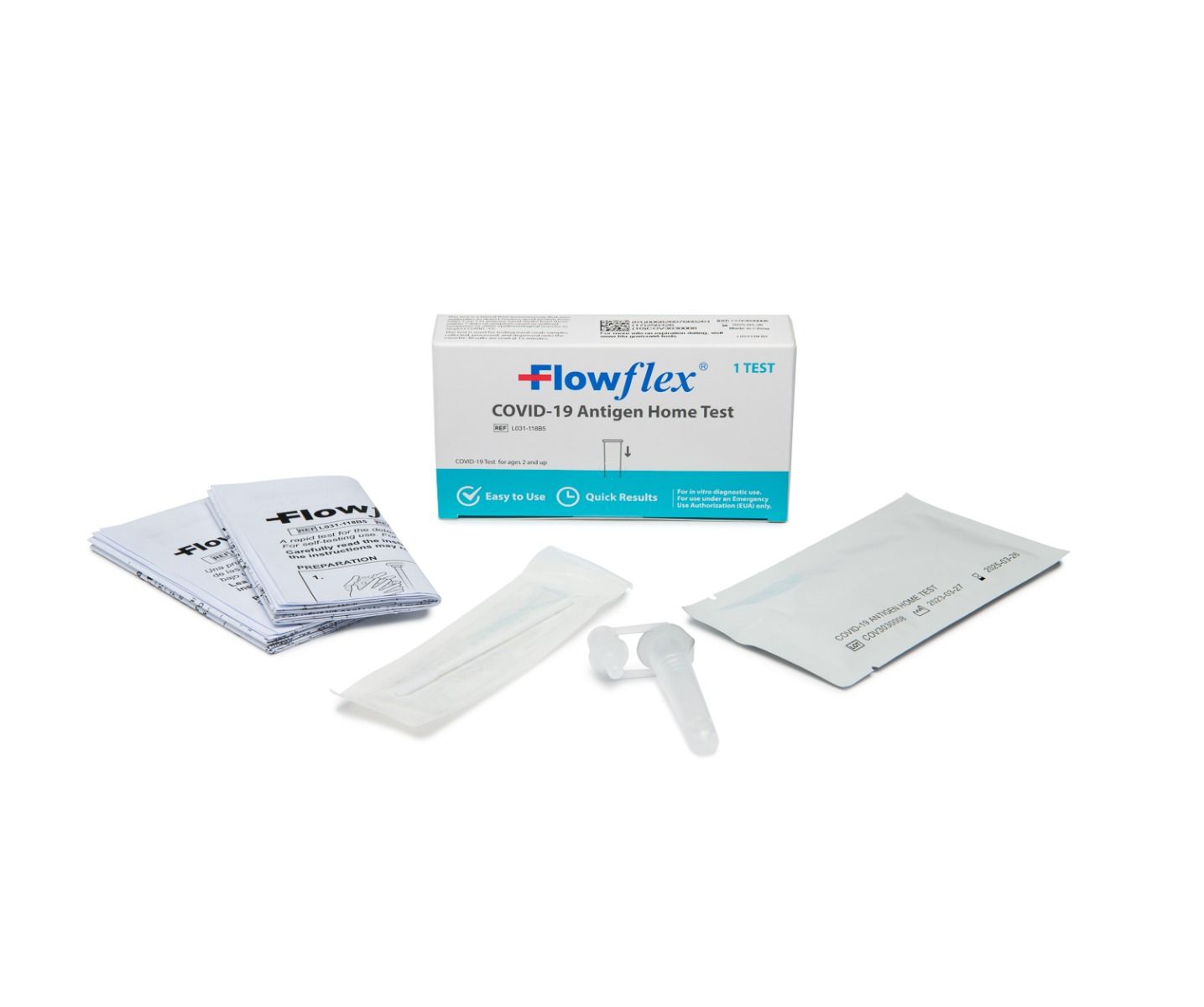 Flowflex COVID-19 Antigen Home Test (1 Test / Kit) Case of 300 Kits