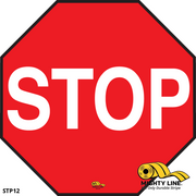 Mighty Line 24 in Floor Tape Stop Sign Stickers from Tape