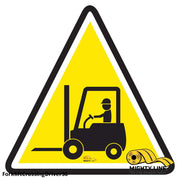 Mighty Line Forklift Crossing with Driver, Floor Marking Sign, 36 in