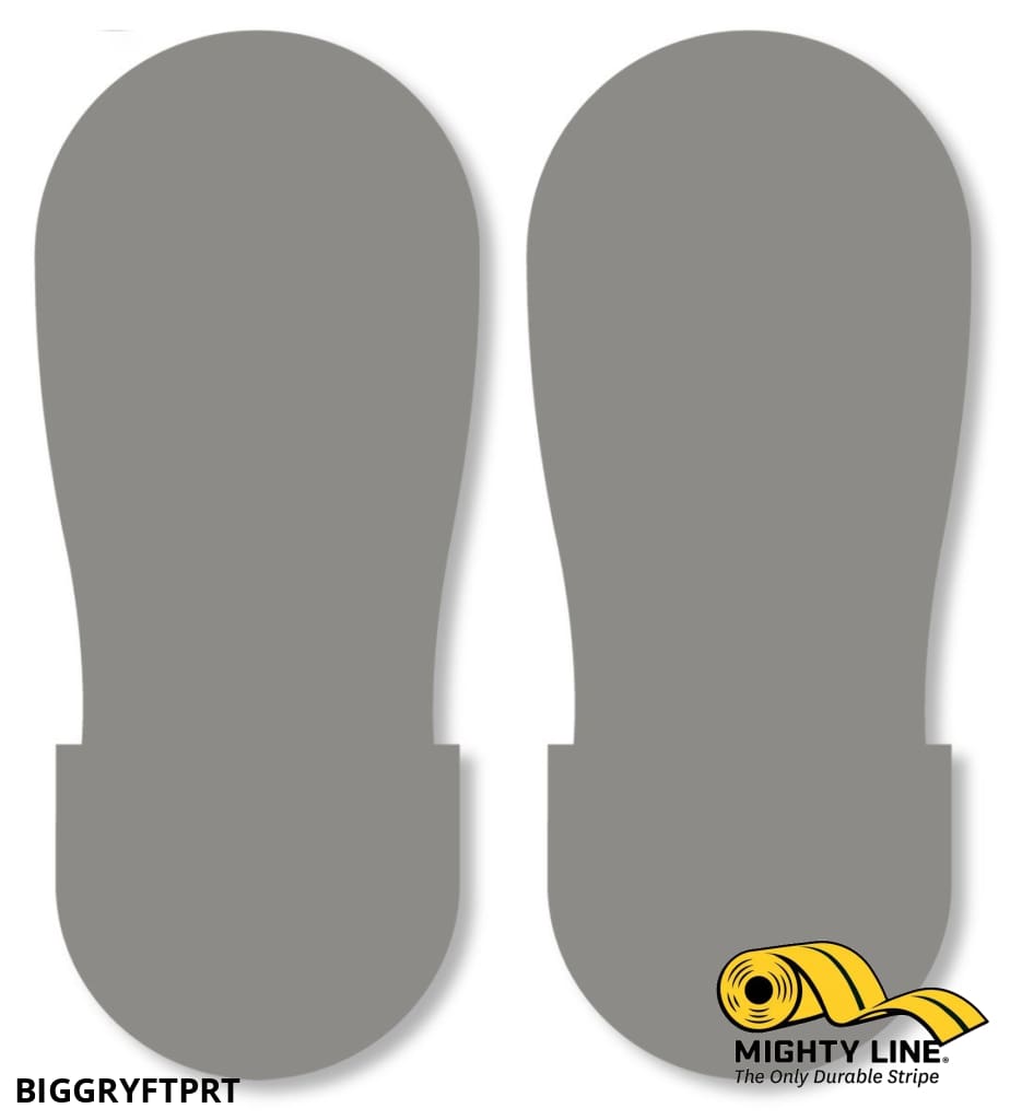 Mighty Line GRAY BIG Footprint, Pack of 50, Floor Marking