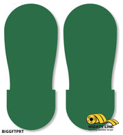 Mighty Line GREEN BIG Footprint, Pack of 50, Floor Marking