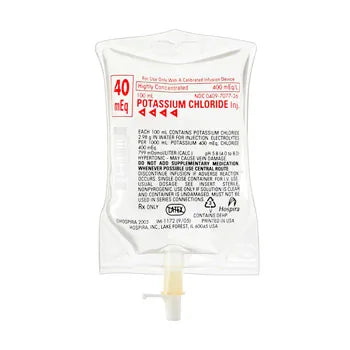 Potassium Chloride 40 mEq/100 mL, 24/CS (ICU Medical 707726)