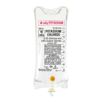 Potassium Chloride / Dextrose 5% / Sodium Chloride 0.9% 40 mEq / 1,000 mL IV Solution 1,000 mL (ICU Medical 710909)