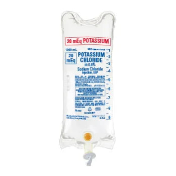 Potassium Chloride / Sodium Chloride 0.9% 20 mEq / 1,000 mL IV Solution 1,000 mL (ICU Medical 711509)