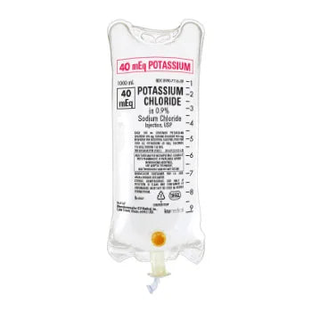 Potassium Chloride / Sodium Chloride 0.9% 40 mEq / 1,000 mL IV Solution 1,000 mL (ICU Medical 711609)