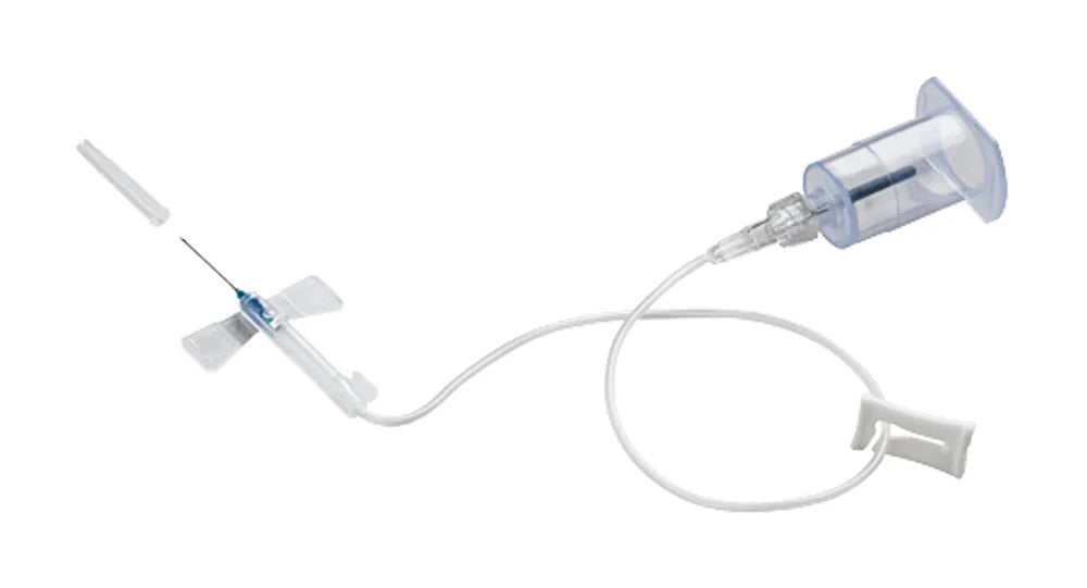 Saf-T Wing® Blood Collection Set 25 Gauge 3/4 Inch Needle Length Safety Needle 12 Inch Tubing Sterile (50/BX 4BX/CS) (ICU Medical 972512)