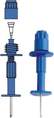 BD Carefusion Illinois Needles: Sternal/ Iliac Bone Marrow Aspiration Needle, 18G, Adjustable Length 14-48mm, 10/cs