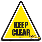 Mighty Line Keep Clear Triangle Floor Sign, Floor Marking Sign, 16 in